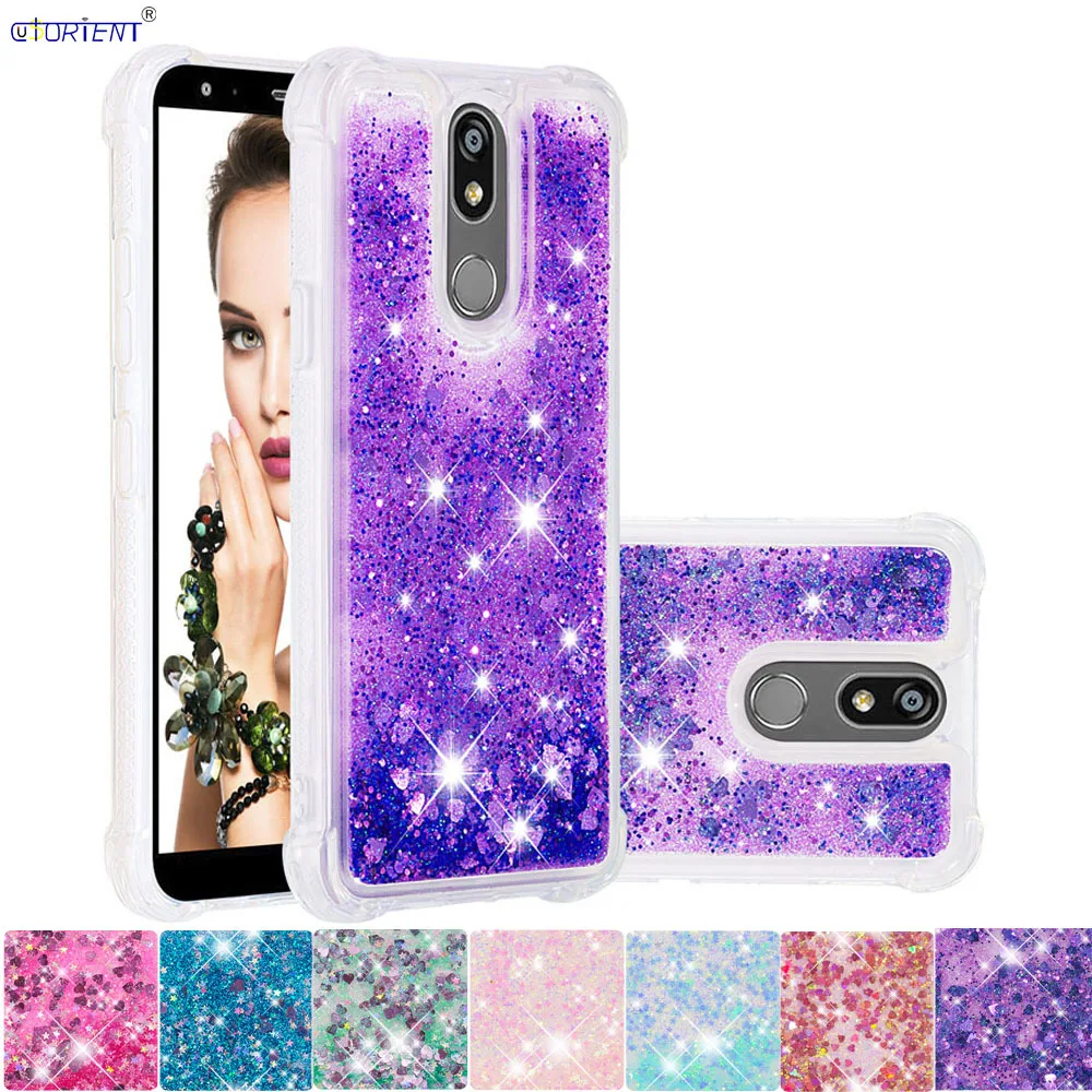 Милый блестящий чехол для LG X4 2019 с жидкостью и зыбучим песком K40 Бампер K12 Plus +