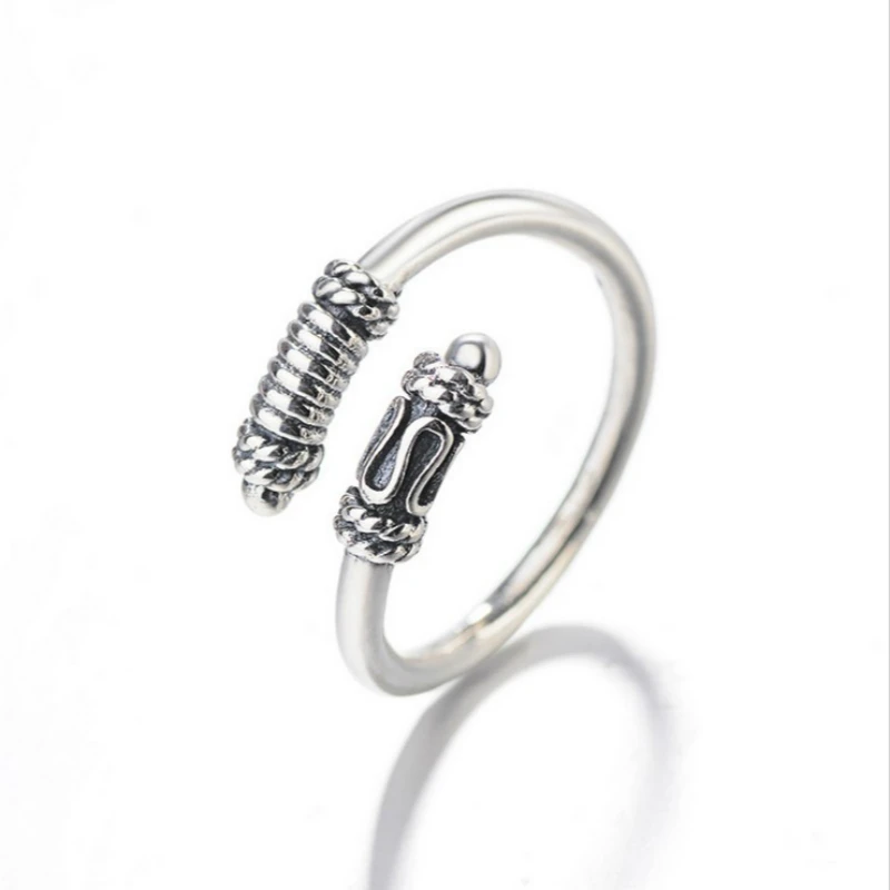 925 Sterling Silver Ring Retro Fashion Creative Ring Thai Silver Open Ring For Man And Woman Adjustable
925 Sterling Silver Ring Retro Fashion Creative Ring Thai Silver Open Ring For Man And Woman Adjustable