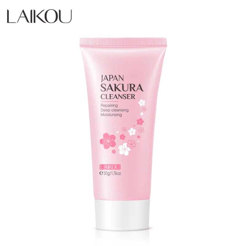 LAIKOU Japan Sakura Facial Cleanser Whitening Face Wash Facial Cleansing Clean Pores Oil-Control 
LAIKOU Japan Sakura Facial Cleanser Whitening Face Wash Facial Cleansing Clean Pores Oil-Control
