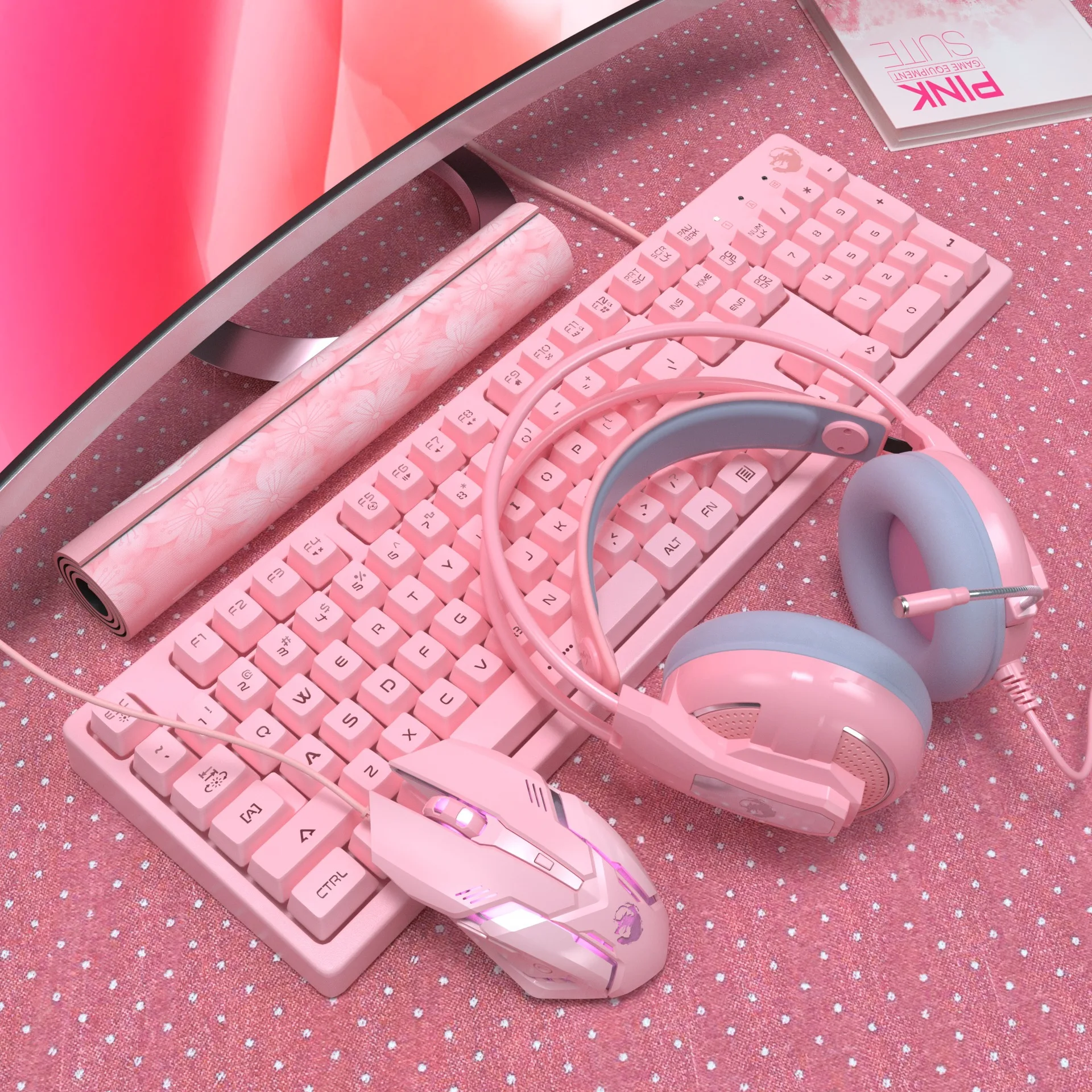 LED Backlit Gaming Keyboard and Mouse Combo Wired USB Keyboard 4800DPI Notebook Laptop For Office Home ABS Wear-resistant Keycap
LED Backlit Gaming Keyboard and Mouse Combo Wired USB Keyboard 4800DPI Notebook Laptop For Office Home ABS Wear-resistant Keycap
