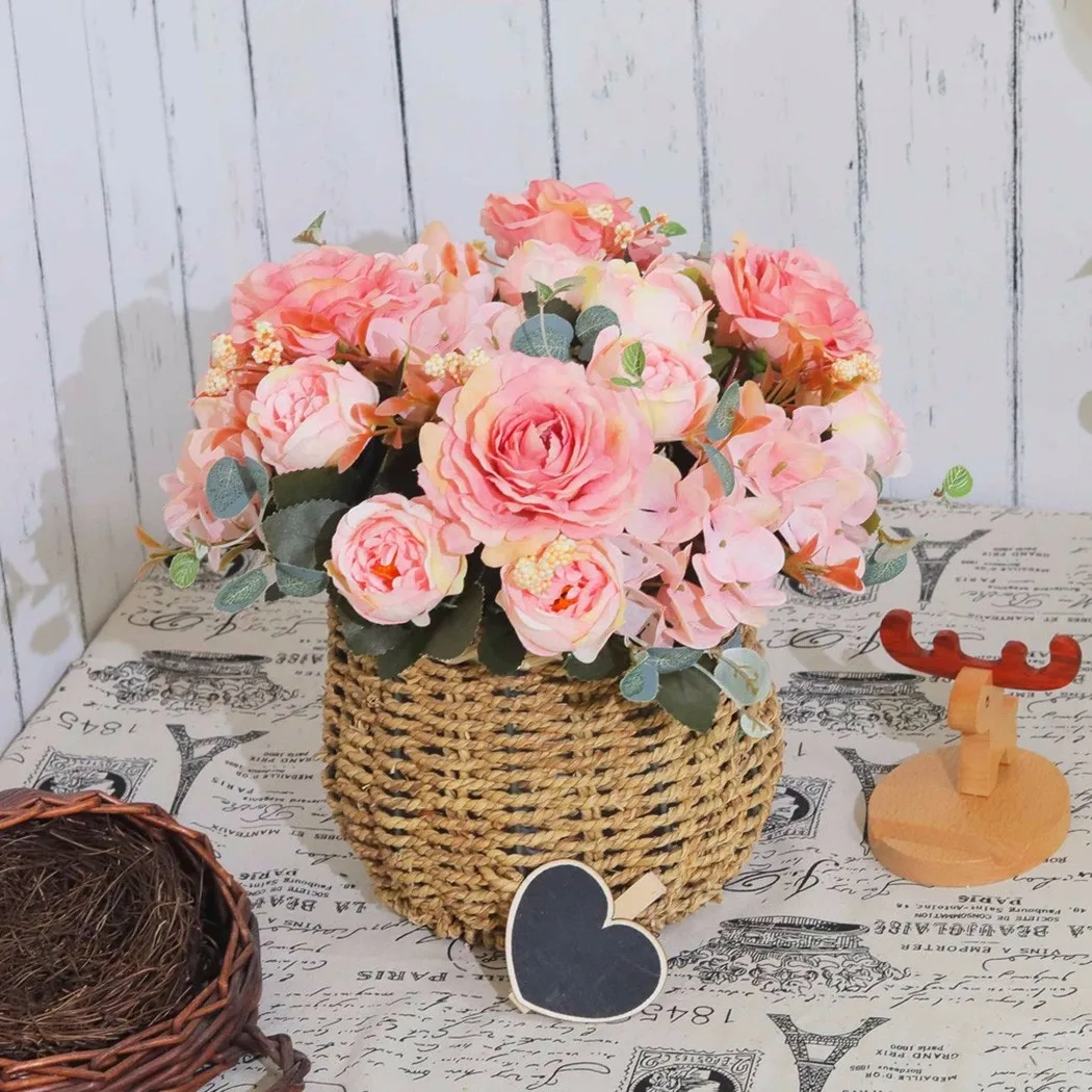 1pc Artificial Flowers Peony And Hydrangea Home Decor Bouquet Flower Basket Potted Plant Photo Props Room Decoration
1pc Artificial Flowers Peony And Hydrangea Home Decor Bouquet Flower Basket Potted Plant Photo Props Room Decoration