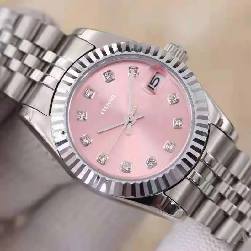 31mm ladies watch automatic mechanical watch white case stainless steel pink dial storage luminous watch female B126653
31mm ladies watch automatic mechanical watch white case stainless steel pink dial storage luminous watch female B126653