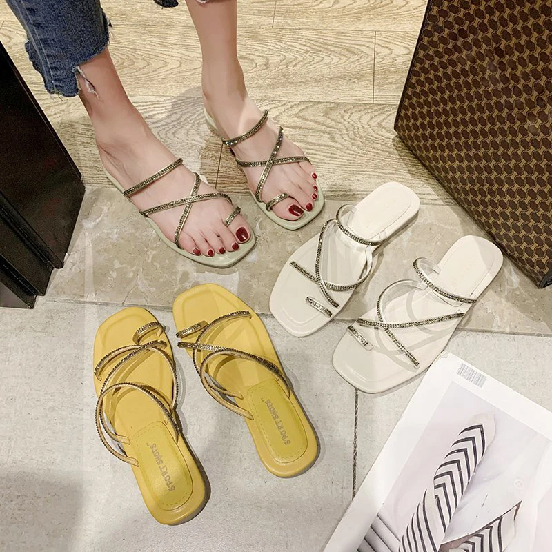 Dropshipping Crystal Flat Summer Slippers Women Sexy Clip Toe Cross Strap Beach Flip Flops Woman Soft Sole Casual Slides
Dropshipping Crystal Flat Summer Slippers Women Sexy Clip Toe Cross Strap Beach Flip Flops Woman Soft Sole Casual Slides