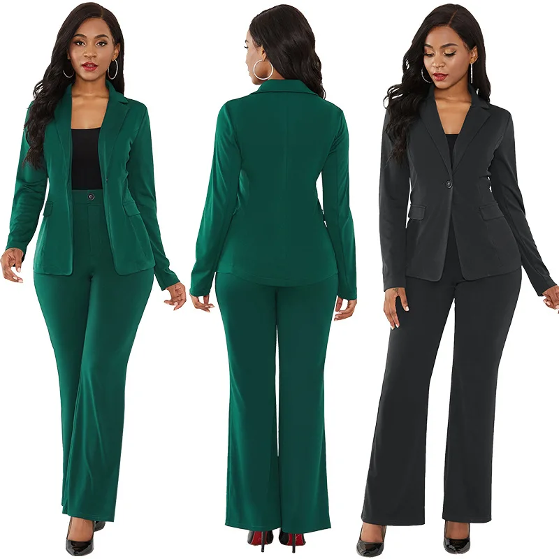 Business women's long sleeve suit office comfortable slim fit solid color women two-piece suit and trousers in autumn and winter
Business women's long sleeve suit office comfortable slim fit solid color women two-piece suit and trousers in autumn and winter