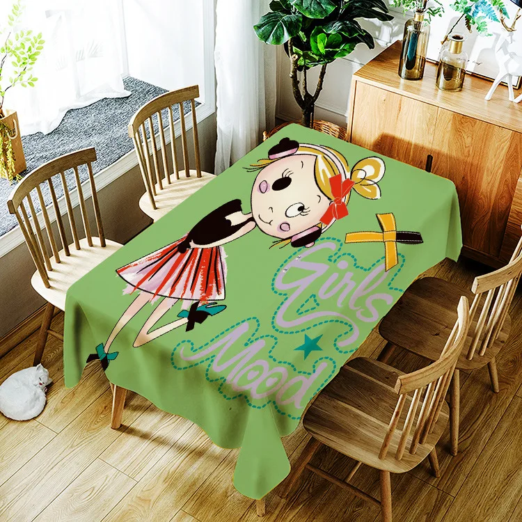 European and American style printing cute cartoon animal pattern washable decorative household waterproof tablecloth
European and American style printing cute cartoon animal pattern washable decorative household waterproof tablecloth