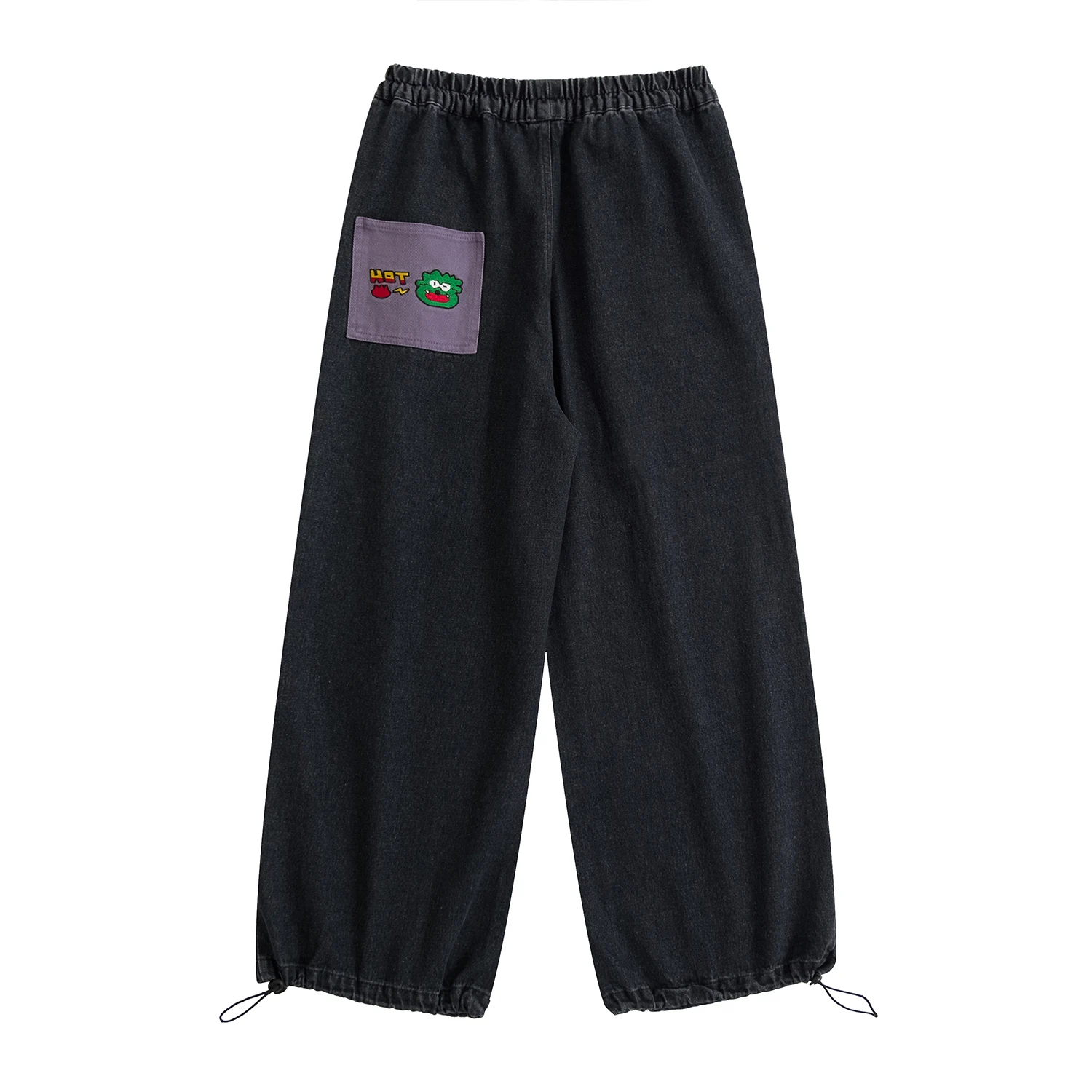 Women High Waist Loose Denim Wide Leg Pants Casual Female Black Jeans Fashion Cartoon Patch
Women High Waist Loose Denim Wide Leg Pants Casual Female Black Jeans Fashion Cartoon Patch