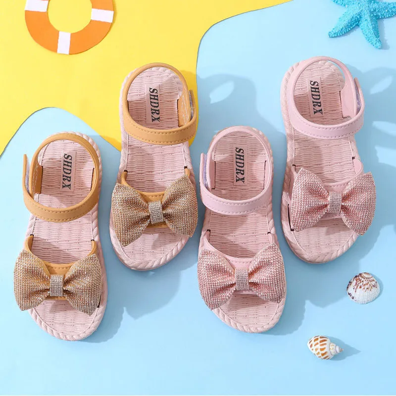 CAPSELLA KIDS Girls Elegant Beach Sandals Summer Shoes For Children Non-Slip Butterfly-Knot Hook & Loop Sandals Size 24-35
CAPSELLA KIDS Girls Elegant Beach Sandals Summer Shoes For Children Non-Slip Butterfly-Knot Hook & Loop Sandals Size 24-35