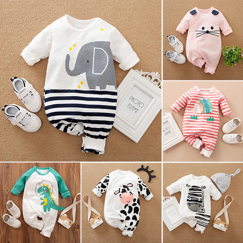 Baby Clothes Spring and Autumn Jumpsuit Cartoon Dinosaur Rainbow Hedgehog Cow Romper
Baby Clothes Spring and Autumn Jumpsuit Cartoon Dinosaur Rainbow Hedgehog Cow Romper