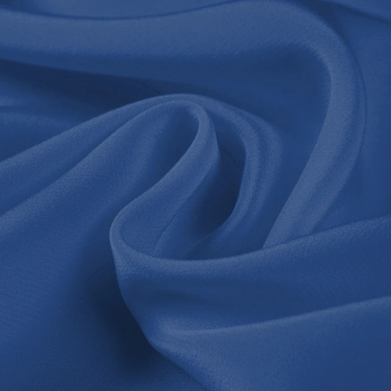 

100% Silk Crepe de Chine Natural Pure Mulberry 12 14 16 30mm 45"( 114cm ) 55" (140cm) Width Silver Lake Blue Silk Lining Fabric