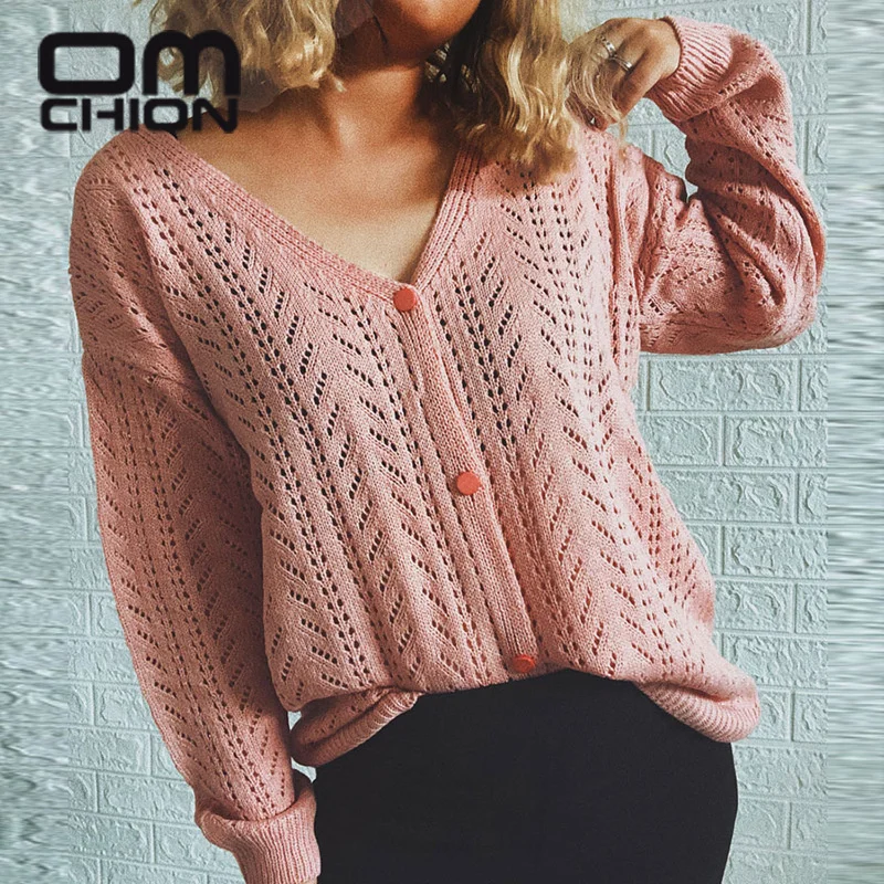 OMCHION Casaco Feminino 2021 New Knitted Solid Color V-Neck Long Sleeve Hollow Out Sexy Sweater Women Casual Loose Cardigan QE47
OMCHION Casaco Feminino 2021 New Knitted Solid Color V-Neck Long Sleeve Hollow Out Sexy Sweater Women Casual Loose Cardigan QE47