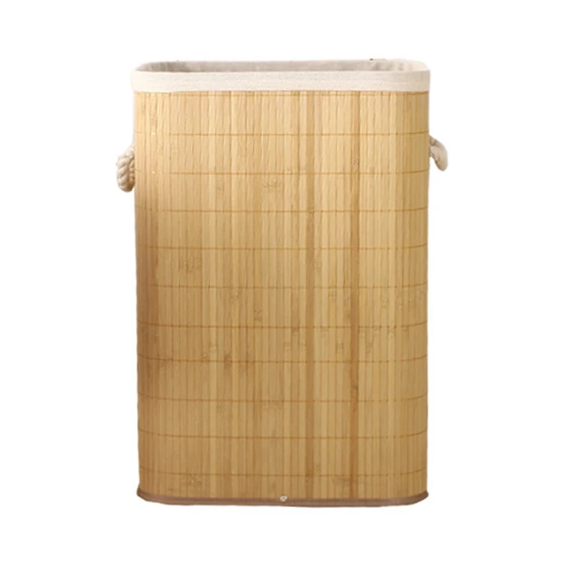 Storage Folding Laundry Basket Organizer Hand-Woven Large Capacity Bamboo Baskets Cover Household Clothes Storage Bucket
Storage Folding Laundry Basket Organizer Hand-Woven Large Capacity Bamboo Baskets Cover Household Clothes Storage Bucket
