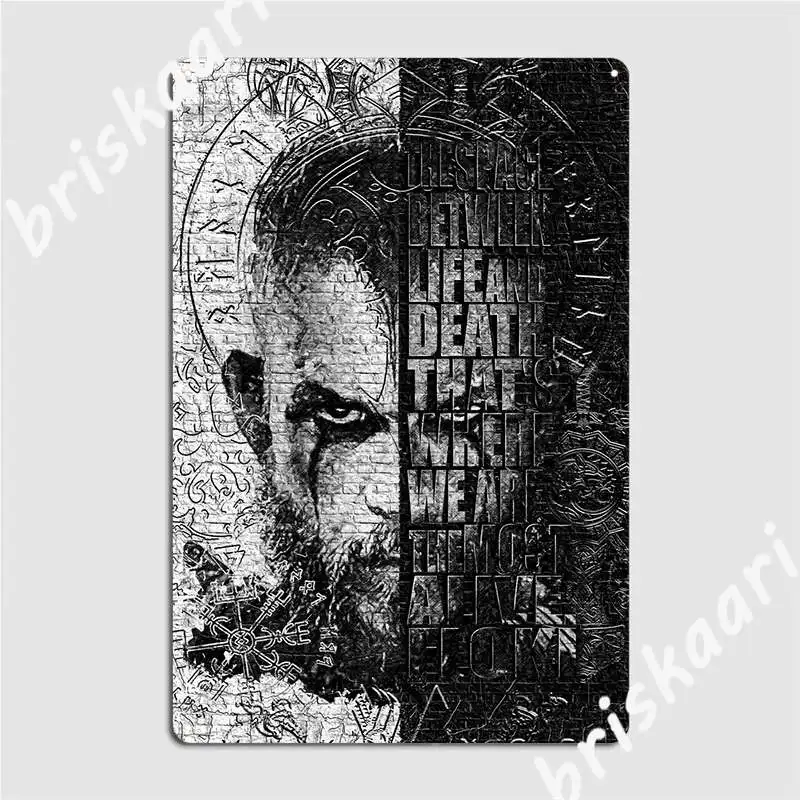 Floki Lothbrok Викинги металлический знак настенная пещера декор для вечерние Ен