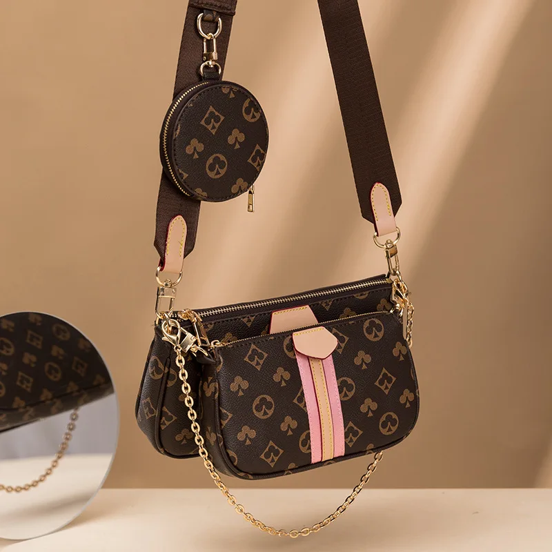Crossbody Bag Women's New Fashion Three-piece Bag Combination Wild Small Bag Chain Hit Color Mahjong Bag
Crossbody Bag Women's New Fashion Three-piece Bag Combination Wild Small Bag Chain Hit Color Mahjong Bag