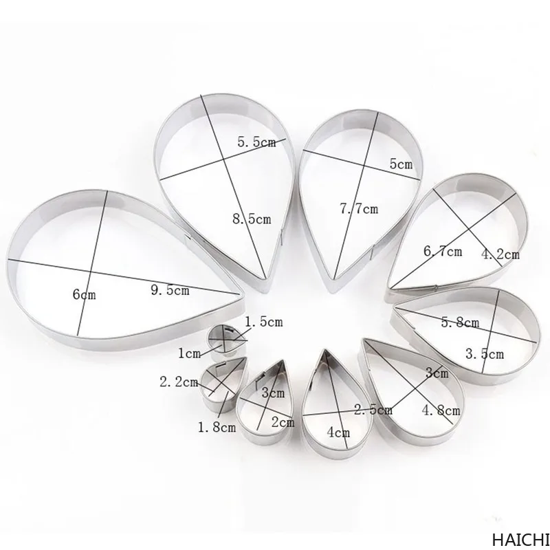 10Pcs Petal Drop Rose Cutting Die Cutters Bread Making Baking Mould Fondant Mold Biscuit Craft DIY Family
10Pcs Petal Drop Rose Cutting Die Cutters Bread Making Baking Mould Fondant Mold Biscuit Craft DIY Family