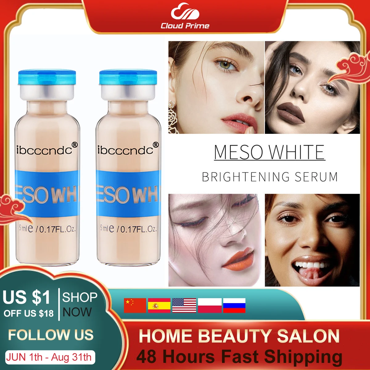 5Pcs 5ml Korean Cosmetics BB Cream Glow Serum Meso White Brightening Serum For Whitening Acne Anti-Aging For BB Cream Machine 
5Pcs 5ml Korean Cosmetics BB Cream Glow Serum Meso White Brightening Serum For Whitening Acne Anti-Aging For BB Cream Machine