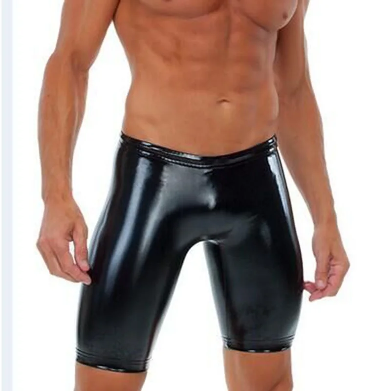 Men's Sexy Wet Look Leather Tights Short Pants Gay Boxer Skinny Short Trousers Clubwear Costumes Vinyl Lingerie Men Boxershorts
Men's Sexy Wet Look Leather Tights Short Pants Gay Boxer Skinny Short Trousers Clubwear Costumes Vinyl Lingerie Men Boxershorts