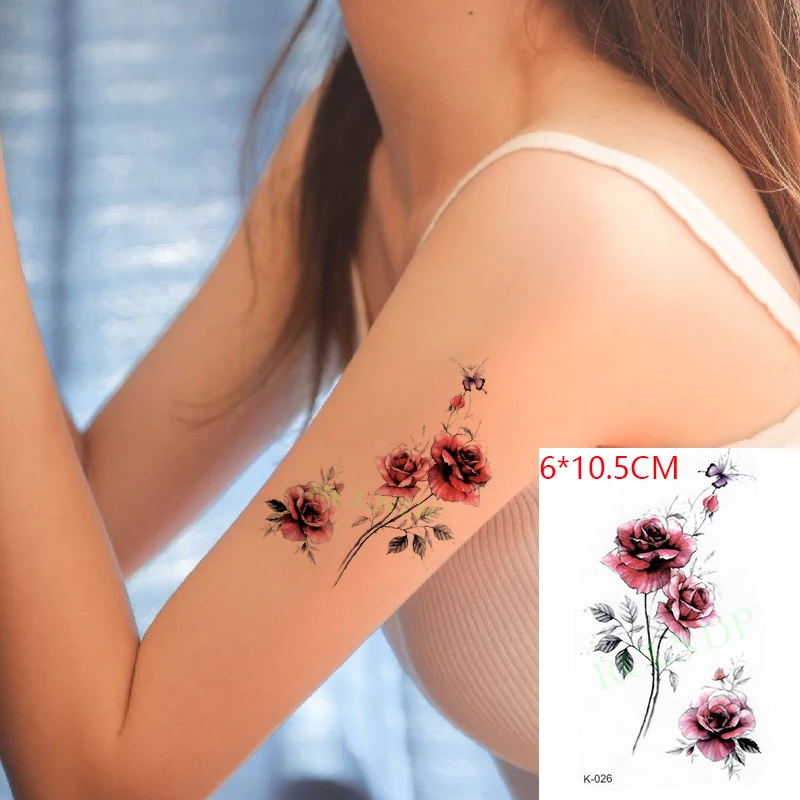 Waterproof Temporary Tattoo Sticker Red rose purple butterfly sexy Body Art Flash Tattoo Fake Tattoo for Women Men
Waterproof Temporary Tattoo Sticker Red rose purple butterfly sexy Body Art Flash Tattoo Fake Tattoo for Women Men
