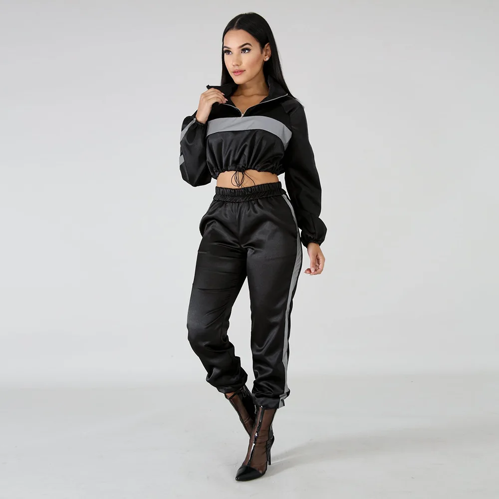 Women Two Piece Set Autumn Clothes Hip Hop Side Reflective Crop Top and Pants Fashion Suits Female Party Club Outfits
Women Two Piece Set Autumn Clothes Hip Hop Side Reflective Crop Top and Pants Fashion Suits Female Party Club Outfits
