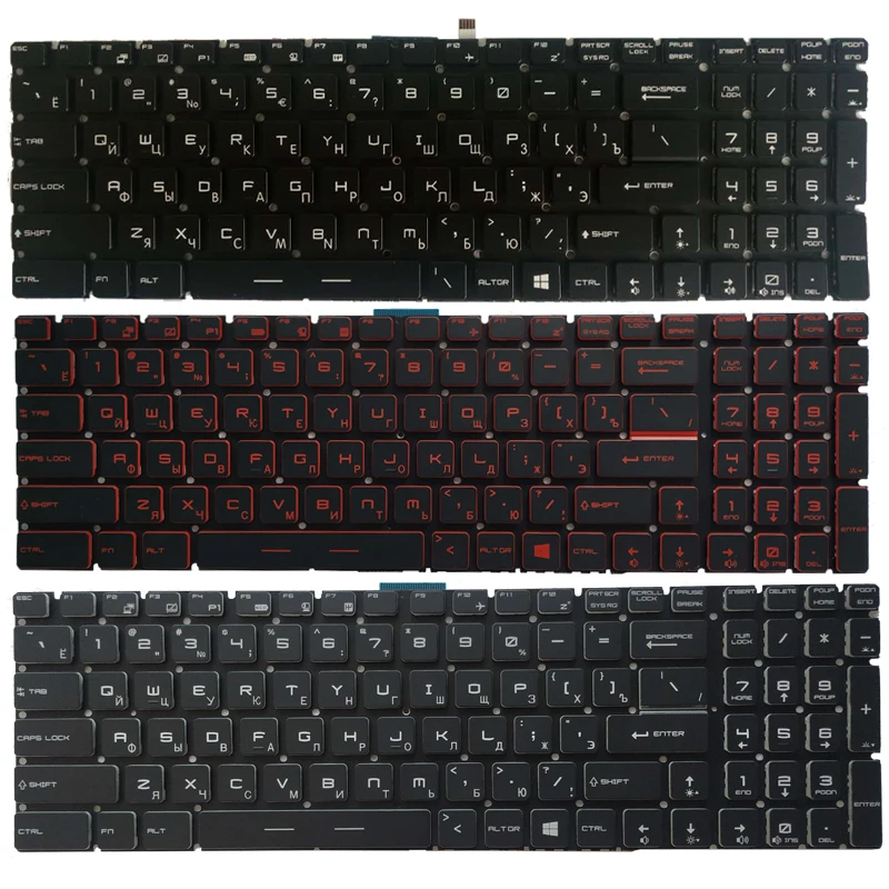 Новая русская клавиатура для ноутбука MSI MS-16P3 GP63VR MS-16P5 GF62 GF62VR GF72VR GP73 MS-16P4 GT62VR GT72VR |