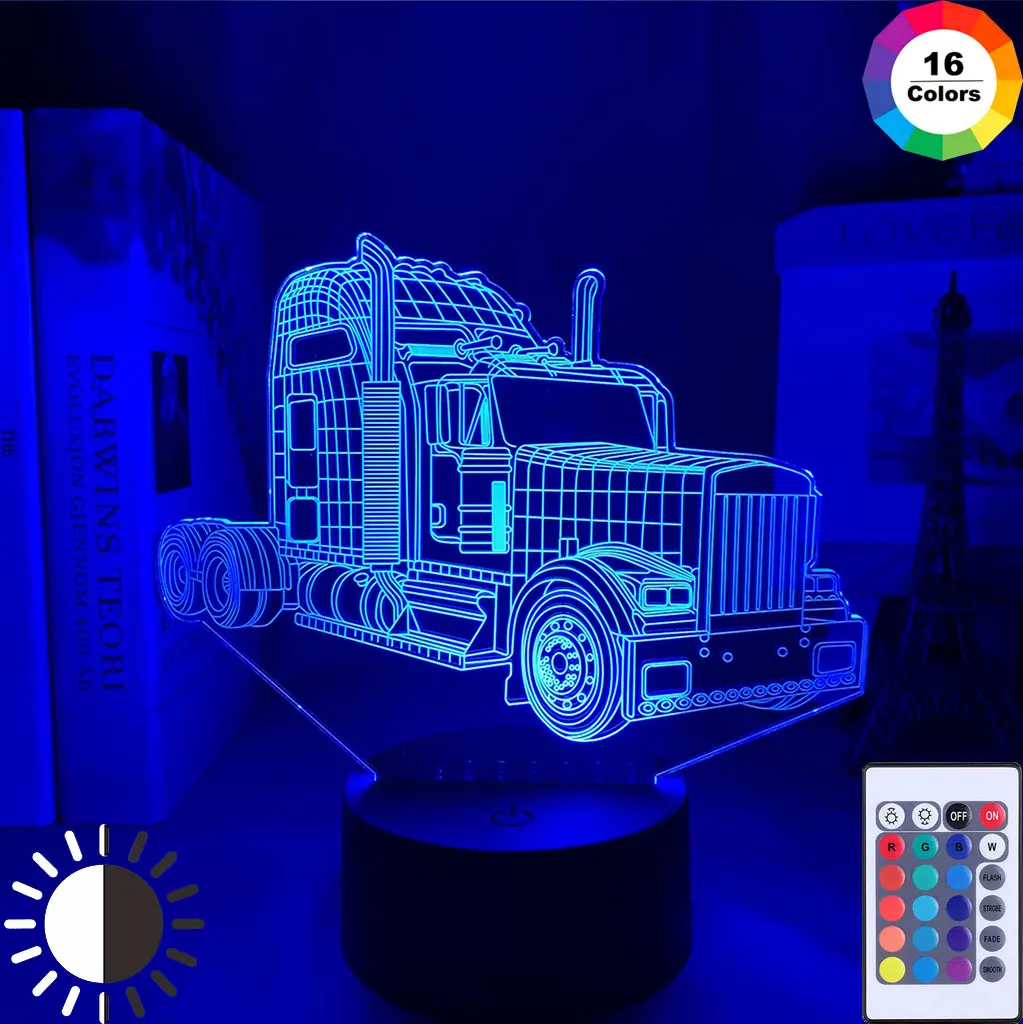 3D LED Night Light Truck Car with 16 Colors Light for Home Decoration Lamp Amazing Visualization Optical Illusion New Year Deal
3D LED Night Light Truck Car with 16 Colors Light for Home Decoration Lamp Amazing Visualization Optical Illusion New Year Deal