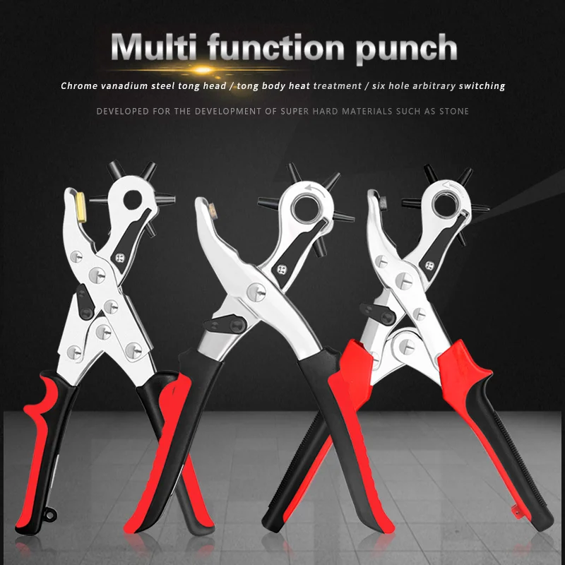 OUDISI Leather Belt Hole Punch Plier Eyelet Puncher Revolve Sewing Machine Bag Setter Tool 6 different sizes aperture
OUDISI Leather Belt Hole Punch Plier Eyelet Puncher Revolve Sewing Machine Bag Setter Tool 6 different sizes aperture