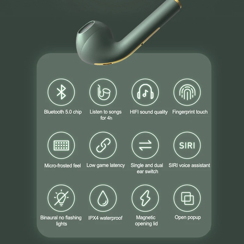 New Bluetooth Headphones Stereo True Wireless Headphone Earbuds In Ear Handsfree Earphones Ear Buds For Mobile Phone
New Bluetooth Headphones Stereo True Wireless Headphone Earbuds In Ear Handsfree Earphones Ear Buds For Mobile Phone