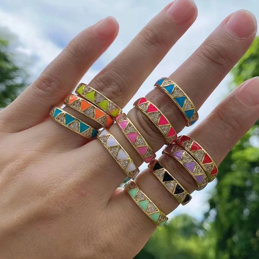 KKBEAD Luxury CZ Ring Wholesale Y2K Anillos Micro Pave Zircon Finger Jewelry Gift for Women Neon Enamel Ring Party Jewelry
KKBEAD Luxury CZ Ring Wholesale Y2K Anillos Micro Pave Zircon Finger Jewelry Gift for Women Neon Enamel Ring Party Jewelry
