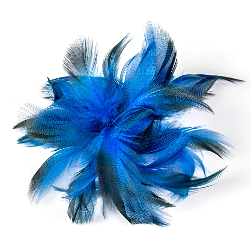 

Blue Fluffy Duck Feathers Flower DIY Wedding Corsage Decoration Carnival Headdress Accessories Goose Plumes For Crafts Wholesale