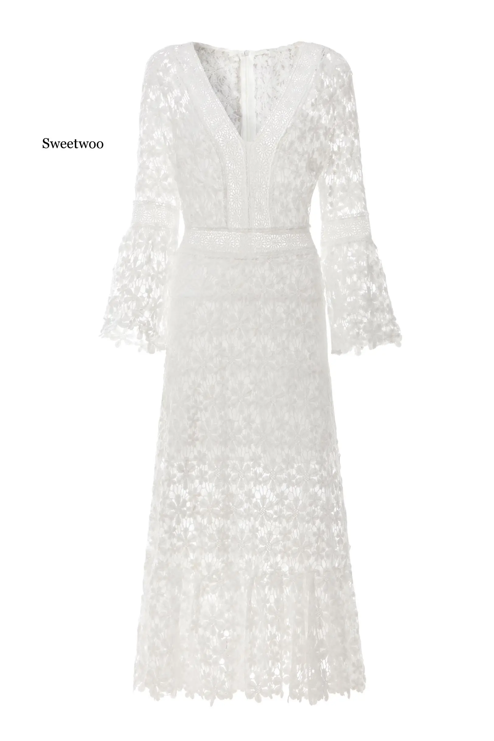 Women Dresses White Lace Dress Flare Sleeve V-neck Hollow Out Long Sleeve Plus Size Sexy Long Dresses 2020 Party y2k Vestido
Women Dresses White Lace Dress Flare Sleeve V-neck Hollow Out Long Sleeve Plus Size Sexy Long Dresses 2020 Party y2k Vestido