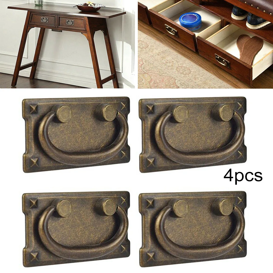 4PCS Door Handle Quartet Handle Strip Antique style Furniture Hardware