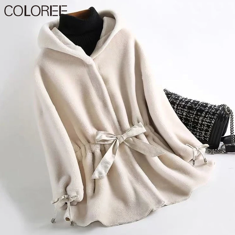 Autumn Winter Real Lamb Fur Coat Women 2021 Warm Natural Sheep Shearing Wool Jacket Ladies Korean Fashion Hooded Outewear
Autumn Winter Real Lamb Fur Coat Women 2021 Warm Natural Sheep Shearing Wool Jacket Ladies Korean Fashion Hooded Outewear