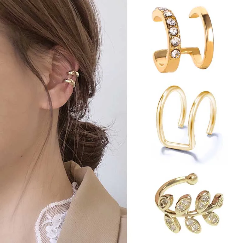 Crystal Small Ear Cuff Earrings for Women Ear Clip Gold Color No Piercing Fake Cartilage Earrings Pendientes Fashion Jewelry
Crystal Small Ear Cuff Earrings for Women Ear Clip Gold Color No Piercing Fake Cartilage Earrings Pendientes Fashion Jewelry
