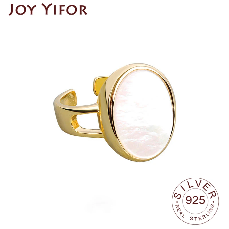 925 Sterling Silver New Simple Design Oval Stone Gold Color Rings Retro Distressed Opening Handmade Ring Fashion Fine Jewelry
925 Sterling Silver New Simple Design Oval Stone Gold Color Rings Retro Distressed Opening Handmade Ring Fashion Fine Jewelry