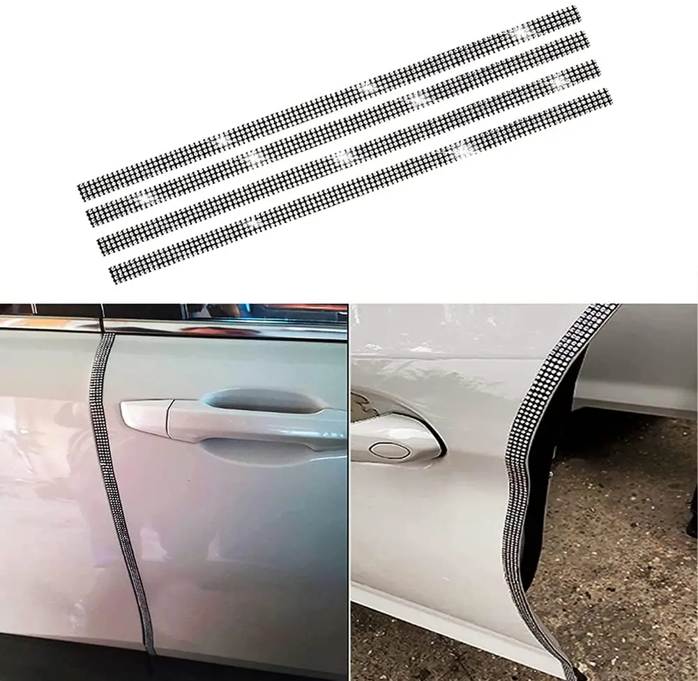 4 Pack Car Door Edge Anti-Scratch Sticker Bumper Crystal Bling Protection Tape Strip Protector 90cm/35.4'' Black Red Rhinestone
4 Pack Car Door Edge Anti-Scratch Sticker Bumper Crystal Bling Protection Tape Strip Protector 90cm/35.4'' Black Red Rhinestone
