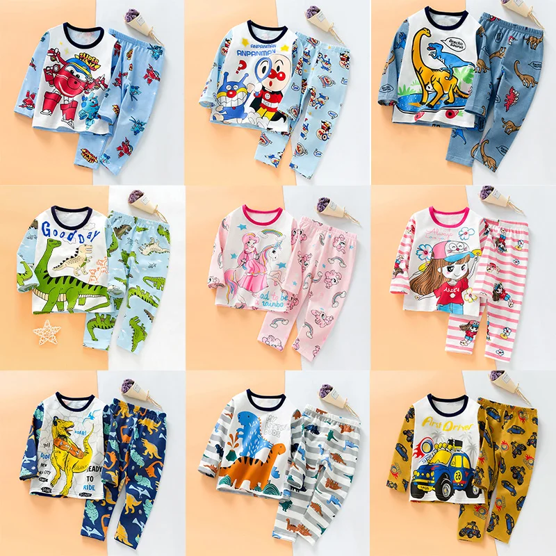 2020 Spring Underwear Set Children Long Sleeve T-Shirts+ Pants Kids Boys Cotton Dinosaur Cartoon 3-8 Years Boys Pajamas Clothing
2020 Spring Underwear Set Children Long Sleeve T-Shirts+ Pants Kids Boys Cotton Dinosaur Cartoon 3-8 Years Boys Pajamas Clothing