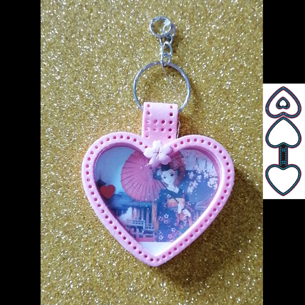 New Die Cut Metal Cutting die keychain shaker Heart Paper Key Chain Scrapbook Paper Craft Card Punch Art Knife Cutter
New Die Cut Metal Cutting die keychain shaker Heart Paper Key Chain Scrapbook Paper Craft Card Punch Art Knife Cutter