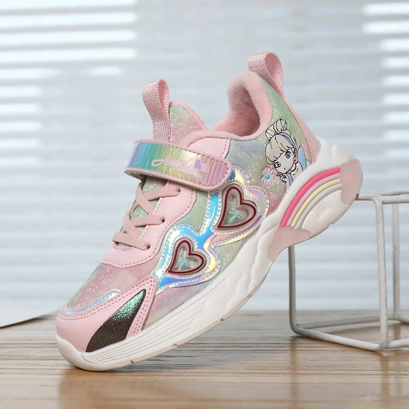 Sport Girls Sneakers Children Shoe Kids Sneakers Girls Shoe Cartoon Short Fur Lining Student Cotton Fabric Rainbow Shiny Fashion
Sport Girls Sneakers Children Shoe Kids Sneakers Girls Shoe Cartoon Short Fur Lining Student Cotton Fabric Rainbow Shiny Fashion