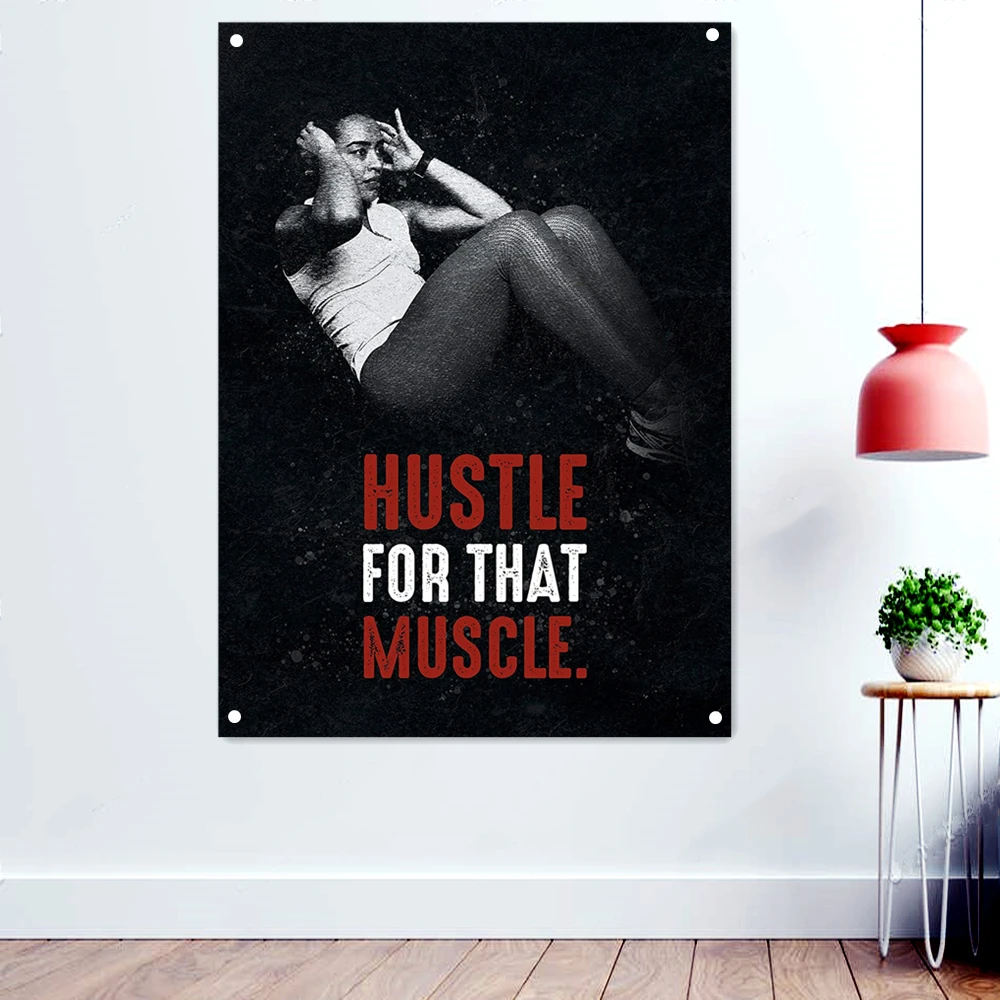"HUSTLE FOR THAT MUSSLE" Fitness Workout Motivational Poster Wallpaper Hanging Paintings Yoga Bodybuilding Flag Banner Gym Decor
"HUSTLE FOR THAT MUSSLE" Fitness Workout Motivational Poster Wallpaper Hanging Paintings Yoga Bodybuilding Flag Banner Gym Decor
