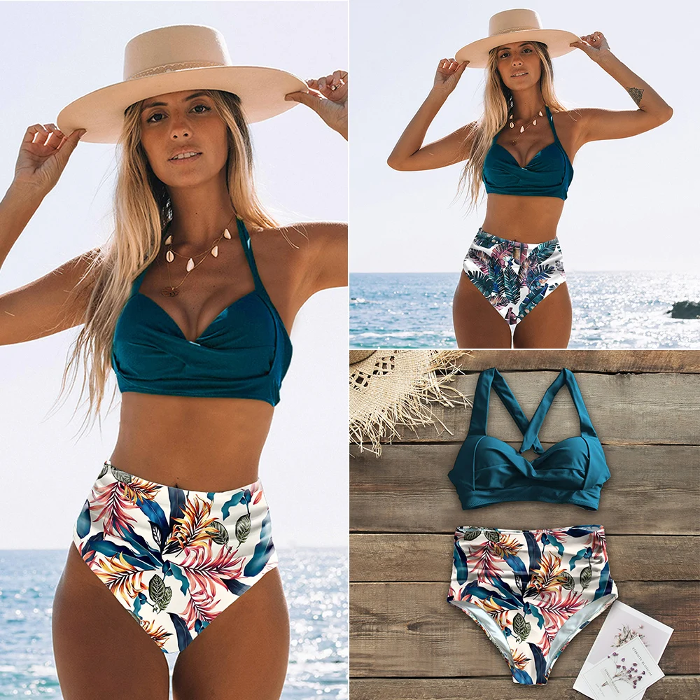Sexy High Waist Bikinis 2021 New Halter Swimwear Women Swimsuit Female Bikini Set Print Bodysuit Bathing Suit Summer
Sexy High Waist Bikinis 2021 New Halter Swimwear Women Swimsuit Female Bikini Set Print Bodysuit Bathing Suit Summer