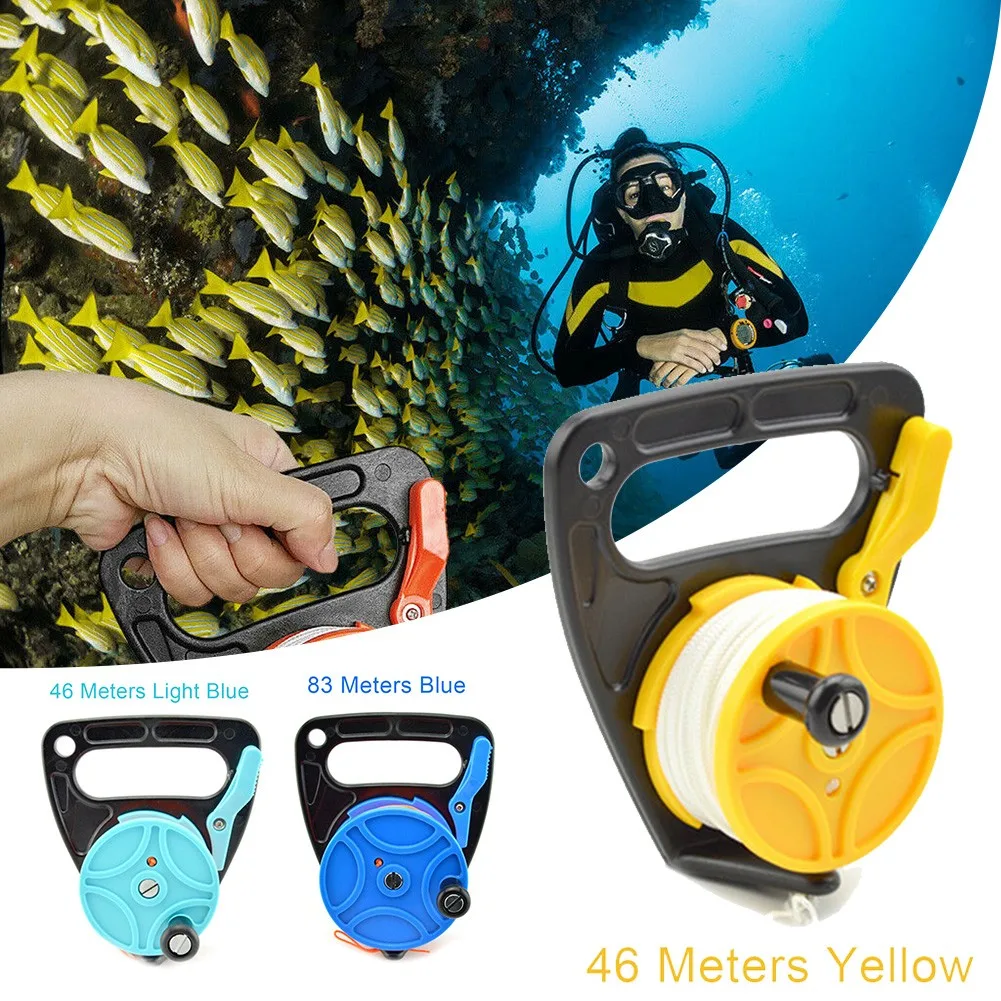 46/83m Scuba Diving Reel Deep Diving Cave Exile Technology Diving Traction Rope Retractable Snorkeling Equipment With Handle
46/83m Scuba Diving Reel Deep Diving Cave Exile Technology Diving Traction Rope Retractable Snorkeling Equipment With Handle