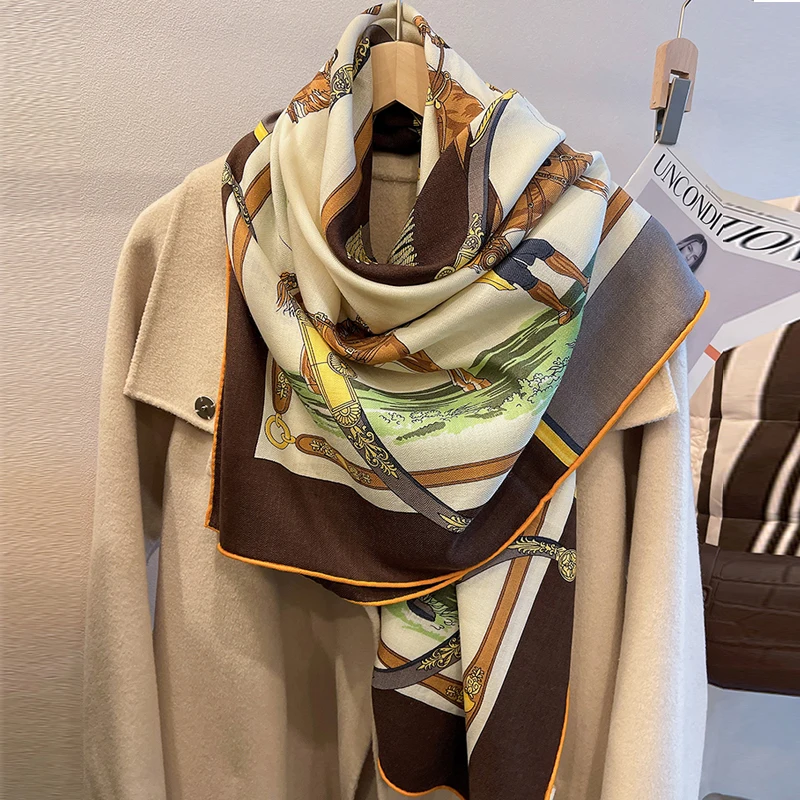 Silk Wool Scarf Women Fashion 135x135 SilK Large Square Scarf Shawl Lady Autumn Winter Beach Travel Offic Luxury Wool Wraps
Silk Wool Scarf Women Fashion 135x135 SilK Large Square Scarf Shawl Lady Autumn Winter Beach Travel Offic Luxury Wool Wraps