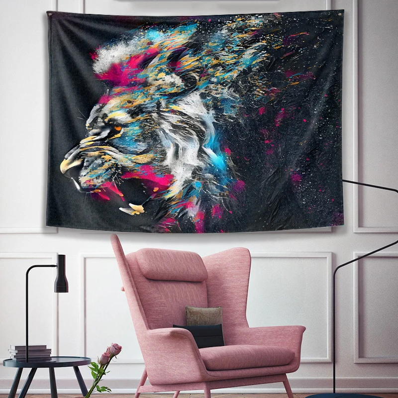 Animal Tapestry Psychedelic Bohemian Lion Dog Tiger Cartoon Oil Painting Art Wall Hanging Beach Yoga Blanket Wall Hippie Decor
Animal Tapestry Psychedelic Bohemian Lion Dog Tiger Cartoon Oil Painting Art Wall Hanging Beach Yoga Blanket Wall Hippie Decor
