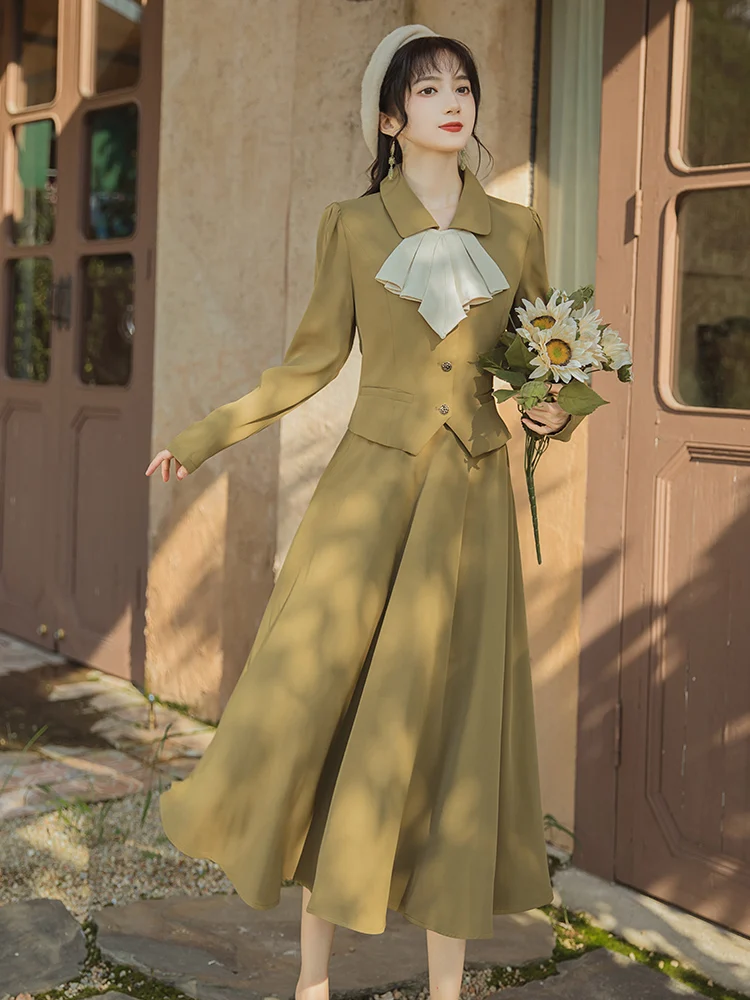 Новинка 2021, модная женская одежда, однотонная винтажная трапециевидная Женская юбка, рубашка, пальто, костюм из двух предметов
Новинка 2021, модная женская одежда, однотонная винтажная трапециевидная Женская юбка, рубашка, пальто, костюм из двух предметов