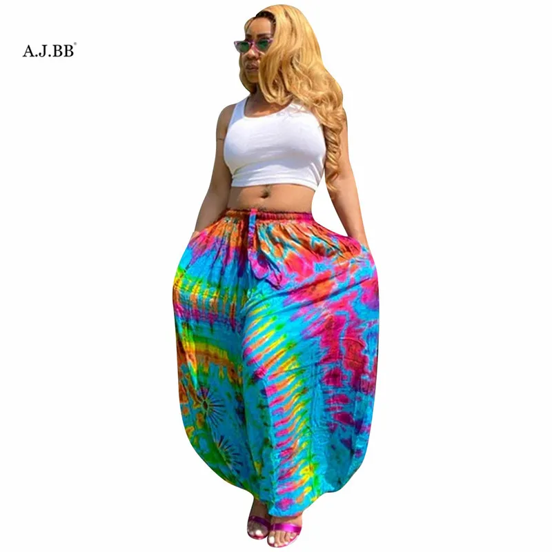European and American leisure multicolor printing wide leg pants fashionable summer loose tie women's pants
European and American leisure multicolor printing wide leg pants fashionable summer loose tie women's pants