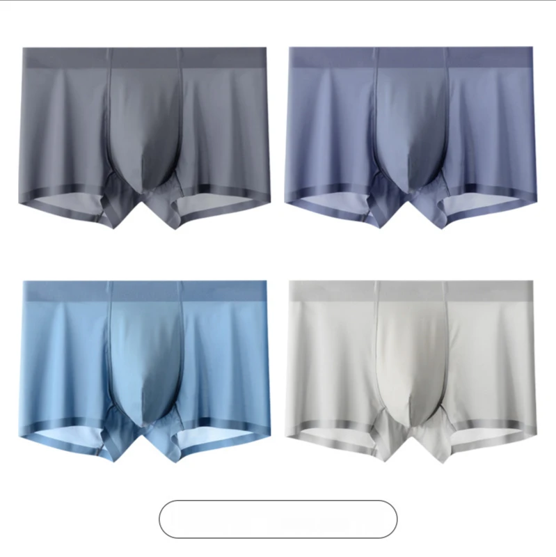 Men Seamless Underwear Silk Man Boxer New Design Modal Bullet Separation Breathable Boxer Underwear 3pcs
Men Seamless Underwear Silk Man Boxer New Design Modal Bullet Separation Breathable Boxer Underwear 3pcs