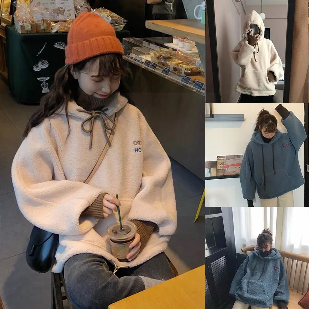 Korean Style Autumn Winter Warm Women‘s Lamb Plush Thickening Sweater Hoodies Casual Tops Sleeve Cotton Long Loose Blend N7y9
Korean Style Autumn Winter Warm Women‘s Lamb Plush Thickening Sweater Hoodies Casual Tops Sleeve Cotton Long Loose Blend N7y9