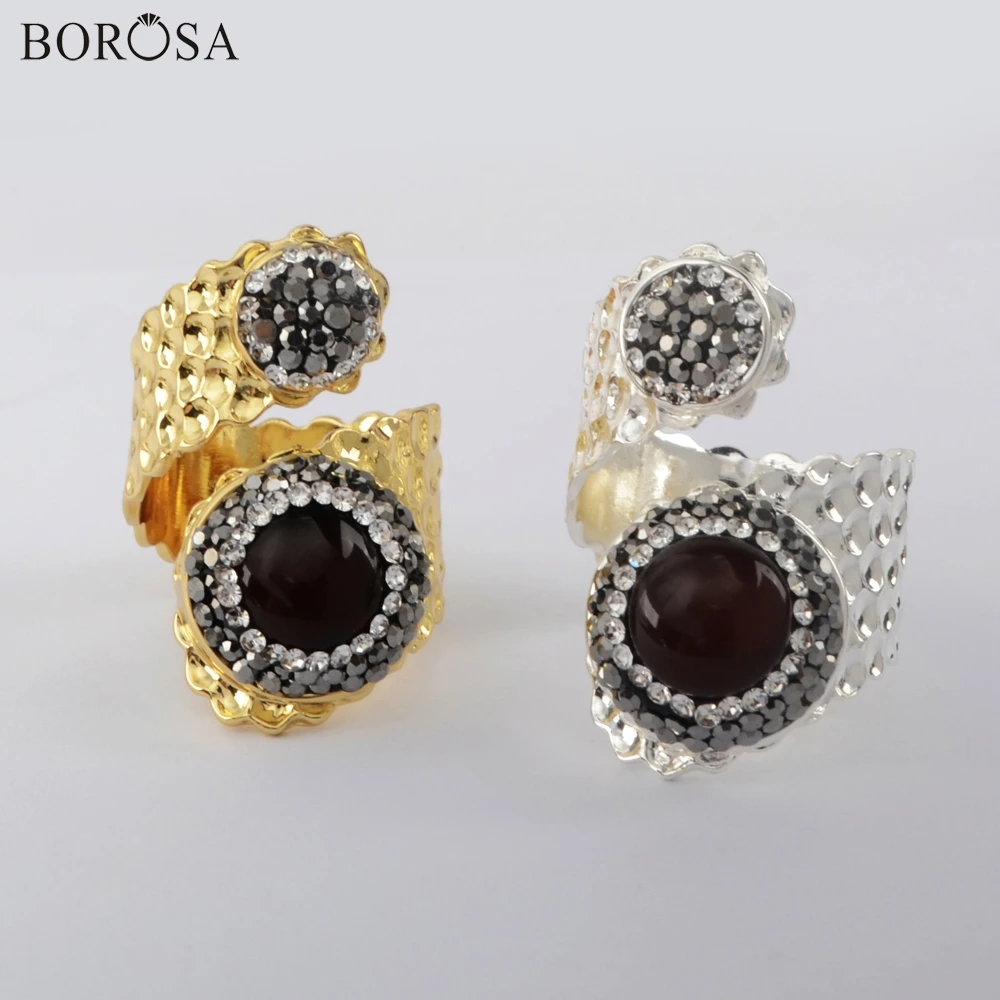 BOROSA Natural Stone Ring in Gold Ring Cubic Zirconia Rings Couple Rings, 5Pcs Fashion Ring Red Agates Jewelry for Women JAB978
BOROSA Natural Stone Ring in Gold Ring Cubic Zirconia Rings Couple Rings, 5Pcs Fashion Ring Red Agates Jewelry for Women JAB978