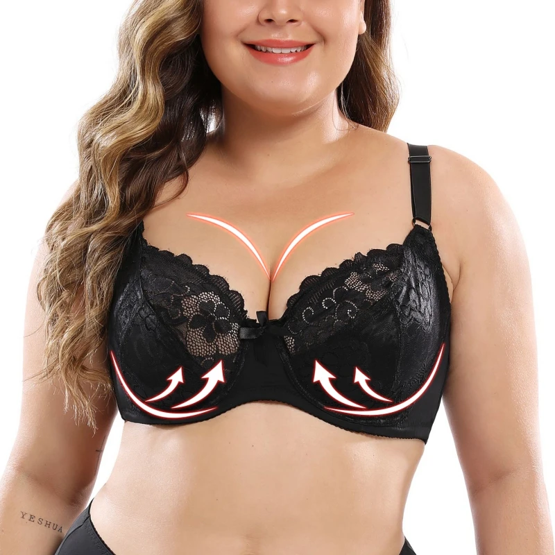 Big Size Sexy Embroidery Floral Lace Bra Women Full Coverage Unlined Underwire Black White Brassiere Perspective Bralette
Big Size Sexy Embroidery Floral Lace Bra Women Full Coverage Unlined Underwire Black White Brassiere Perspective Bralette