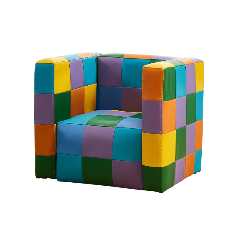 Children's sofa, baby's lovely PU leather sofa, single and double color matching lattice magic cube sofa, reading chair
Children's sofa, baby's lovely PU leather sofa, single and double color matching lattice magic cube sofa, reading chair