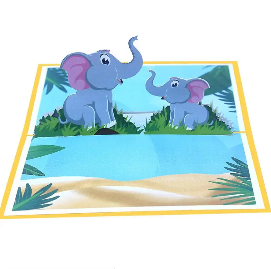 10pcs Handmade Kirigami Origami Elephant 3D Greeting Cards Invitation card For Baby shower Christmas Wedding Birthday Party Gift
10pcs Handmade Kirigami Origami Elephant 3D Greeting Cards Invitation card For Baby shower Christmas Wedding Birthday Party Gift